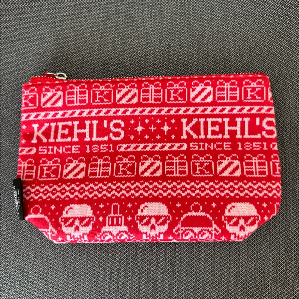 Kiehl’s NWOT Festive Red Pouch